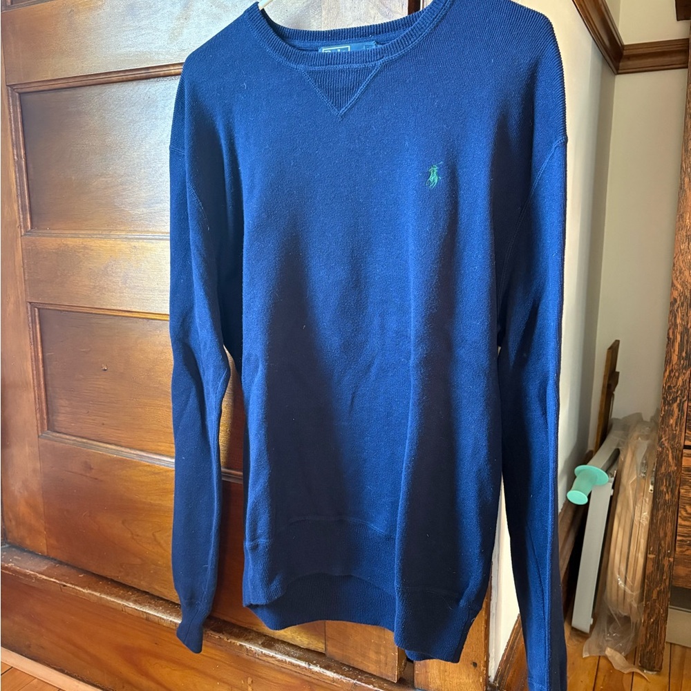 Ralph Lauren Blue Crewneck Sweater Classic Knit